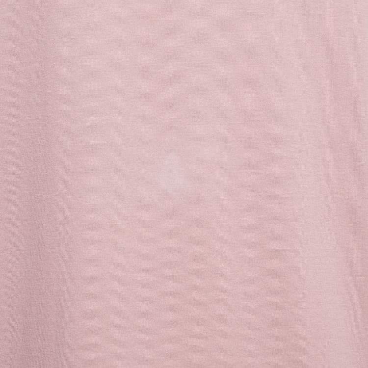 Pre Owned Dolce & Gabbana Pink Cotton Logo Patch Crew Neck Half Sleeve T-Shirt XXL