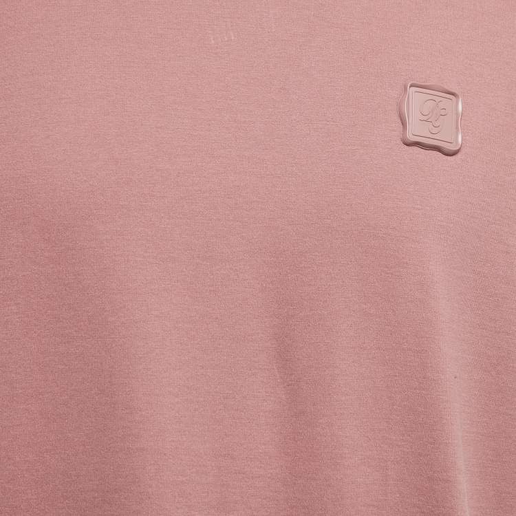 Pre Owned Dolce & Gabbana Dusty Pink Cotton Crew Neck Half Sleeve T-Shirt XXL