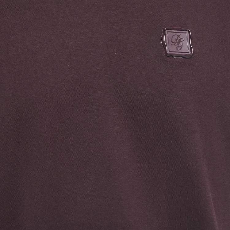 Pre Owned Dolce & Gabbana Brown Cotton Crew Neck Half Sleeve T-Shirt XXL