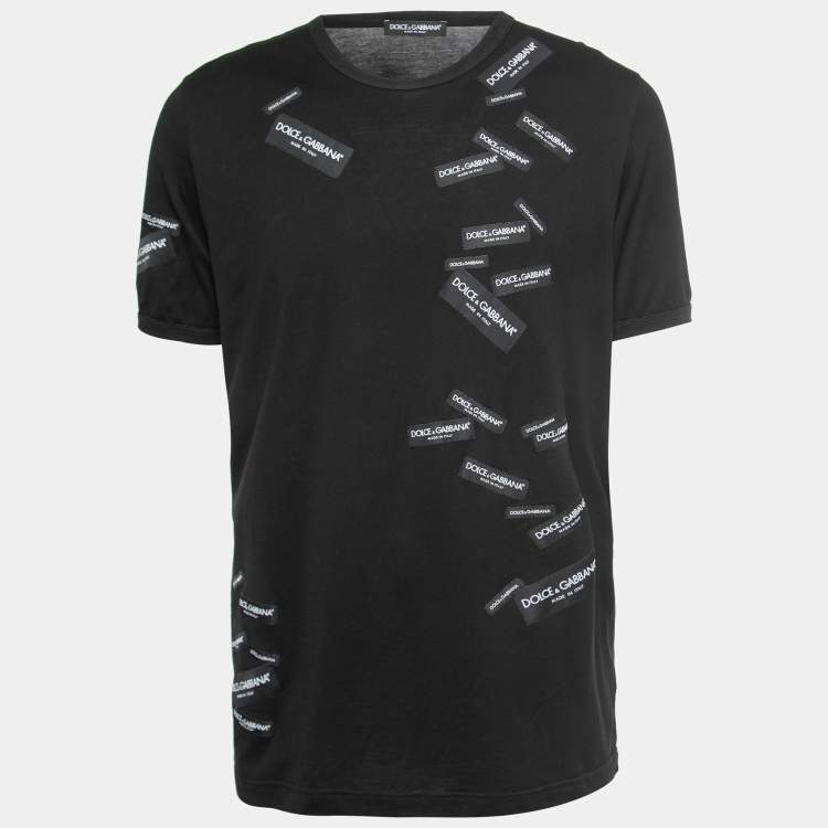 Balenciaga - Tape-Logo Cotton-jersey T-Shirt - Mens - Black