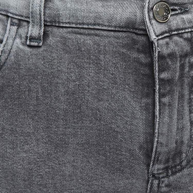 Pre Owned Dolce & Gabbana Grey Denim Slim Fit Jeans L/Waist 35"