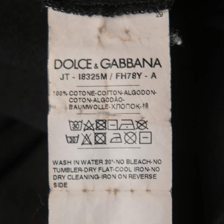 Pre Owned Dolce & Gabbana Black DG Loves Dubai Cotton Crew Neck T-Shirt XL