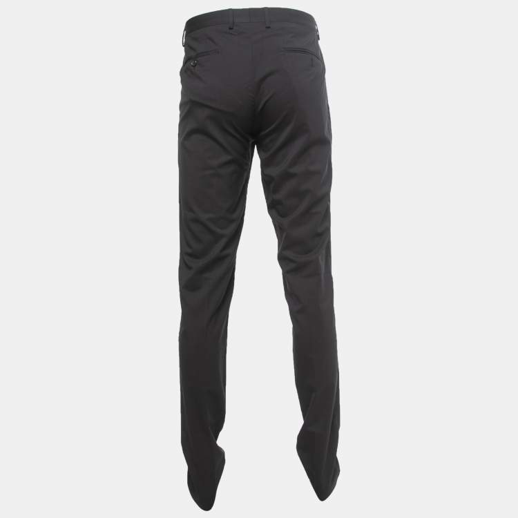 Pre Owned Dolce & Gabbana Black Wool Pants XL