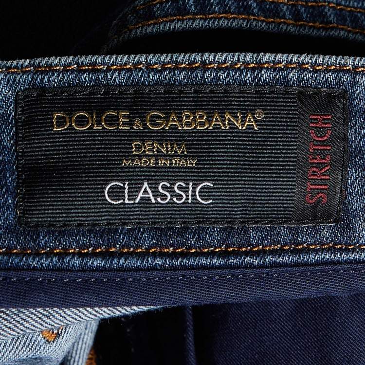 Pre Owned Dolce & Gabbana Navy Blue Denim Classic Jeans M