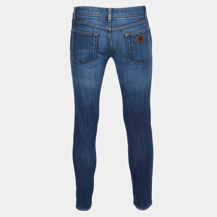 Pre Owned Dolce & Gabbana Navy Blue Denim Classic Jeans M
