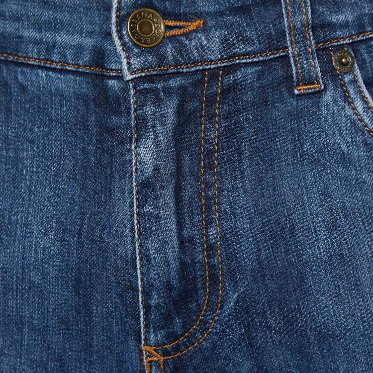 Pre Owned Dolce & Gabbana Navy Blue Denim Classic Jeans M
