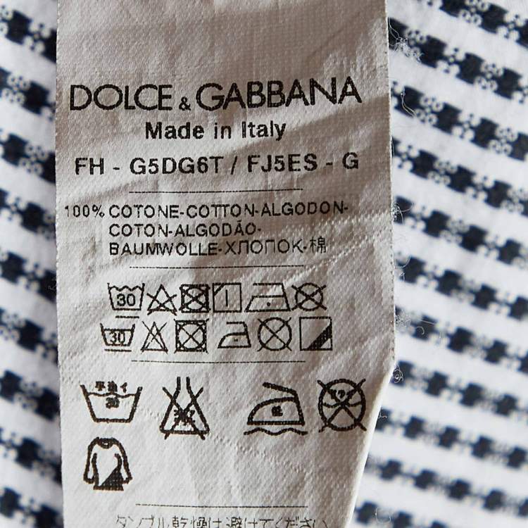 Pre Owned Dolce & Gabbana White Floral Pattern Cotton Button Front Shirt XXL