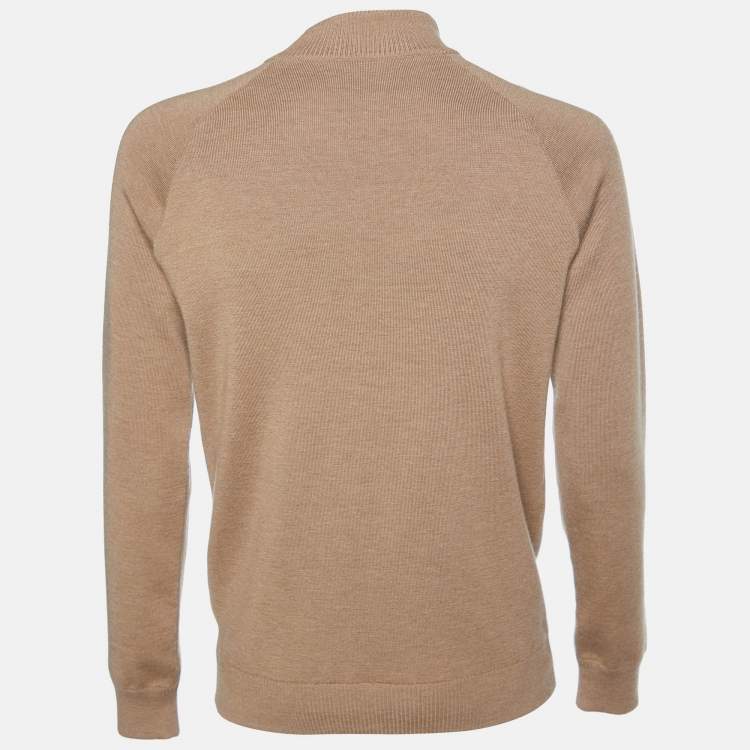 Pre Owned Dolce & Gabbana Brown Wool Knit Cowboy Applique Sweater XL