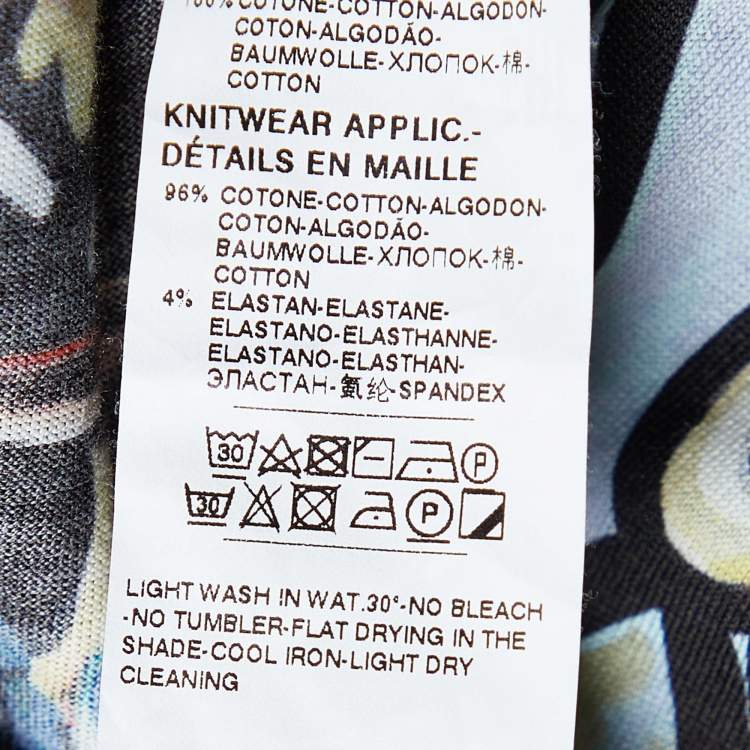 Pre Owned Dolce & Gabbana Multicolor Glass Printed Cotton Knit T-Shirt XXL