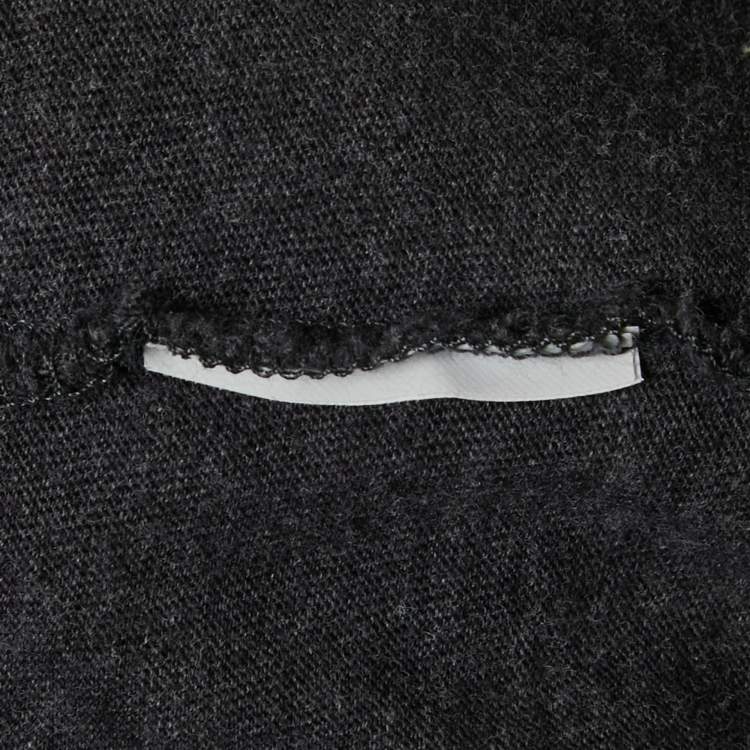 Pre Owned Dolce & Gabbana Grey Cotton V-Neck Half Sleeve T-Shirt 5XL