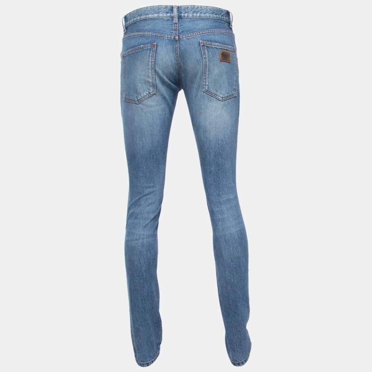 Pre Owned Dolce & Gabbana Blue Denim 14 Jeans S Waist 32"
