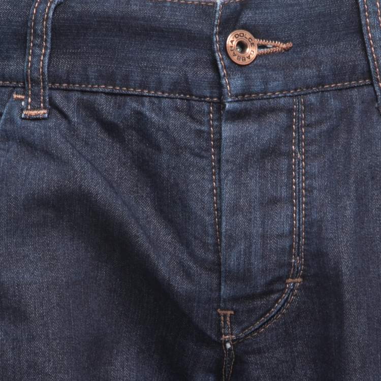 Pre Owned Dolce & Gabbana Dark Blue Denim 14 Jeans M Waist 33"