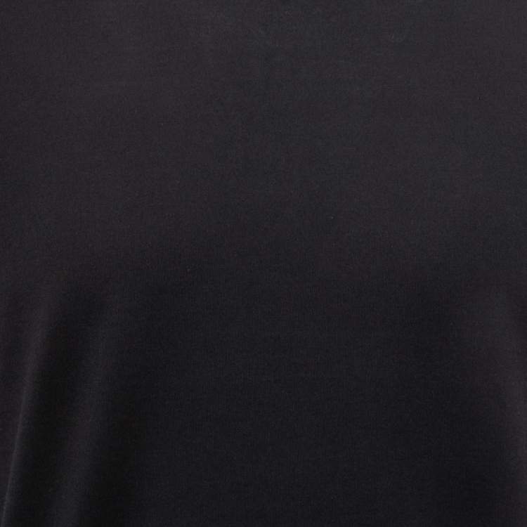 Pre Owned Dolce & Gabanna Black Logo Print Cotton Crew Neck Half Sleeve T-Shirt M
