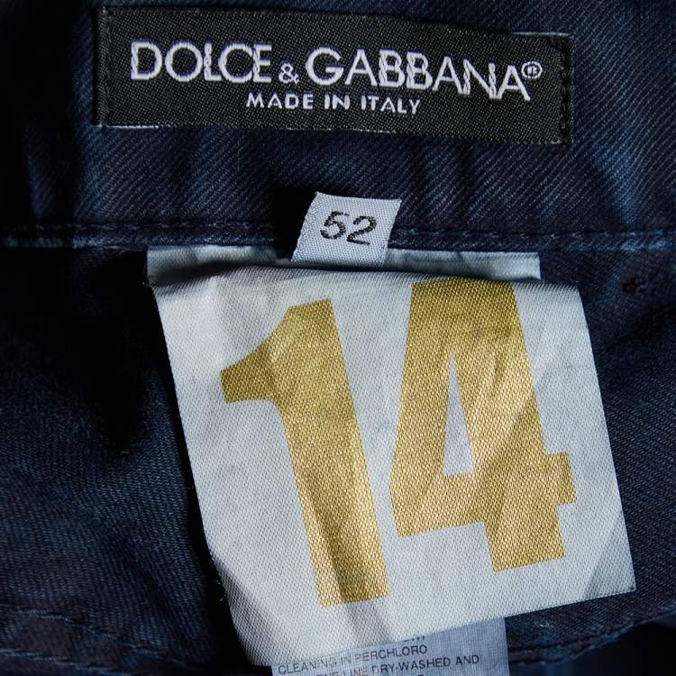 Pre Owned Dolce & Gabbana Navy Blue Denim 14 Fit Jeans XL