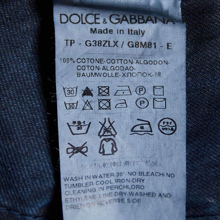 Pre Owned Dolce & Gabbana Navy Blue Denim 14 Fit Jeans XL