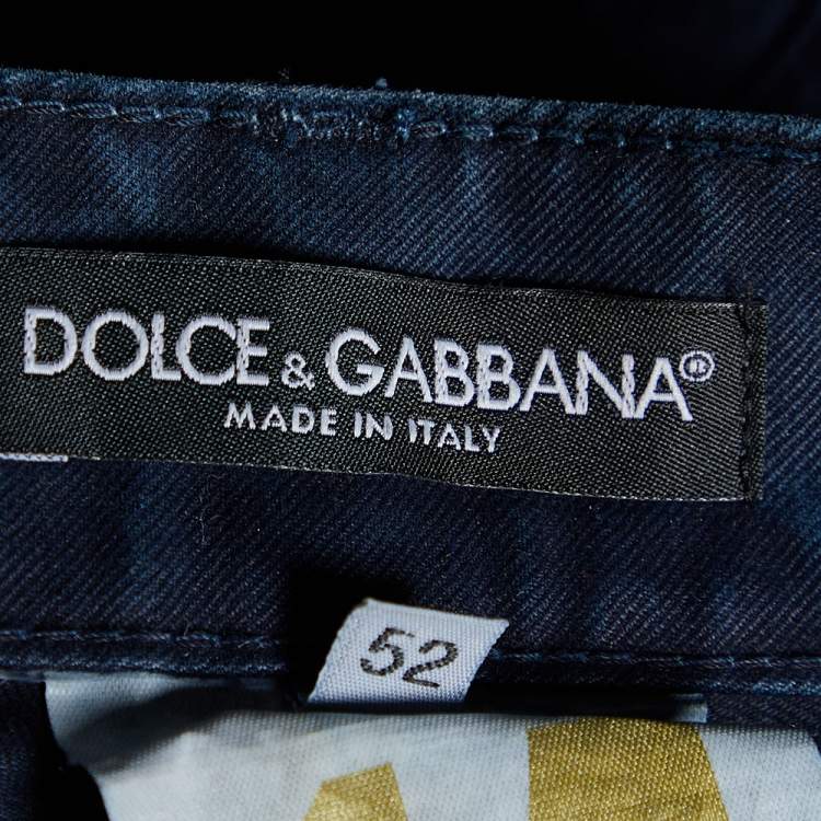 Pre Owned Dolce & Gabbana Navy Blue Denim 14 Fit Jeans XL