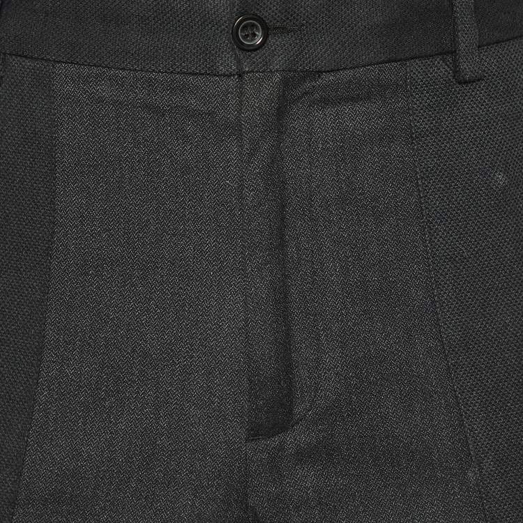 Pre Owned Dolce & Gabbana Black Cotton Blend Pants XL