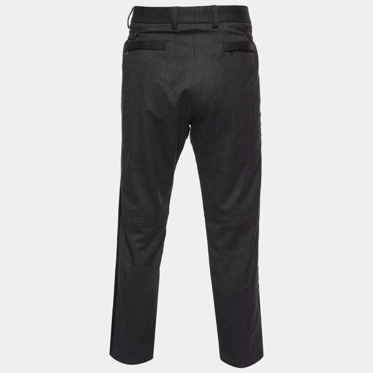 Pre Owned Dolce & Gabbana Black Cotton Blend Pants XL