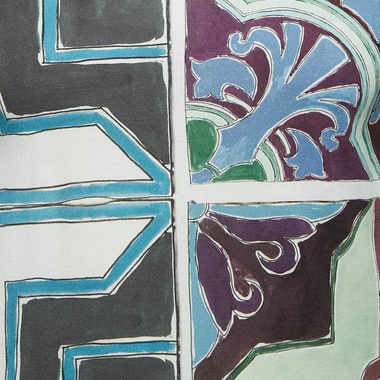 Pre Owned Dolce & Gabbana Multicolor Printed Crewneck T-Shirt XS