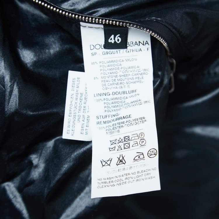 Pre Owned Dolce & Gabbana Navy Blue Quilted Nylon Zip-Up Jacket S