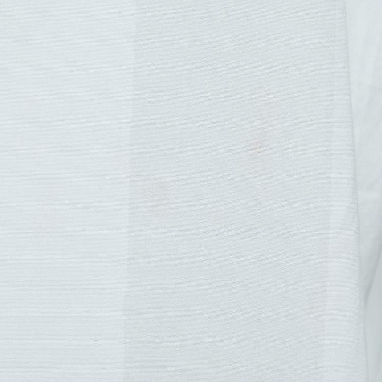Pre Owned Dolce & Gabbana White Sketch Print Oversized Polo Shirt S