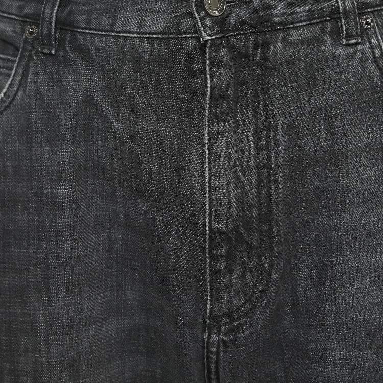 Pre Owned Dolce & Gabbana Grey Washed Denim Jeans M Waist 32"