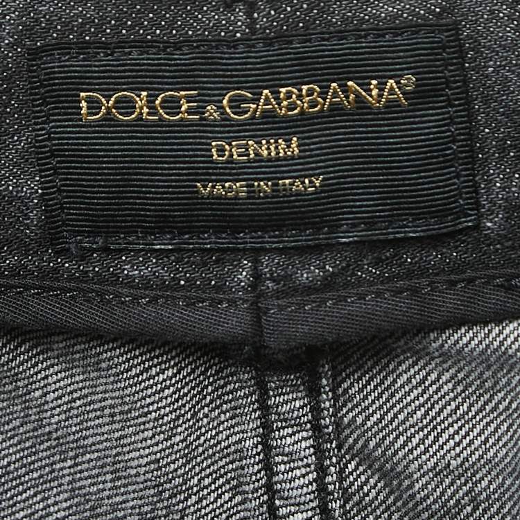 Pre Owned Dolce & Gabbana Grey Washed Denim Jeans M Waist 32"