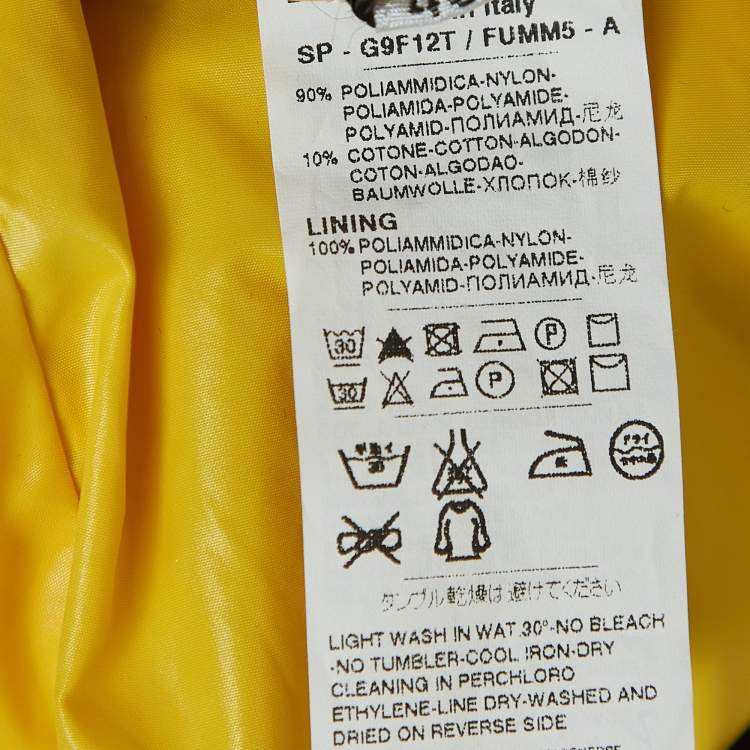 Pre Owned Dolce & Gabbana Yellow Nylon Zip Front Bomber Jacket M
