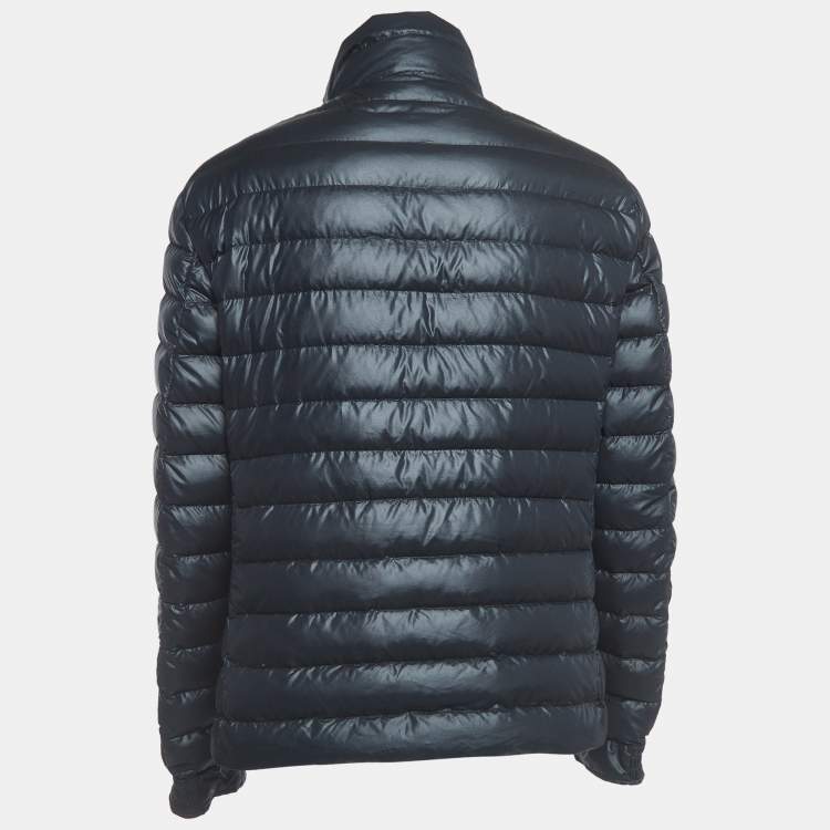 Pre Owned Dolce & Gabbana Navy Blue Quilted Nylon Blend Zip Front Down Jacket XXL