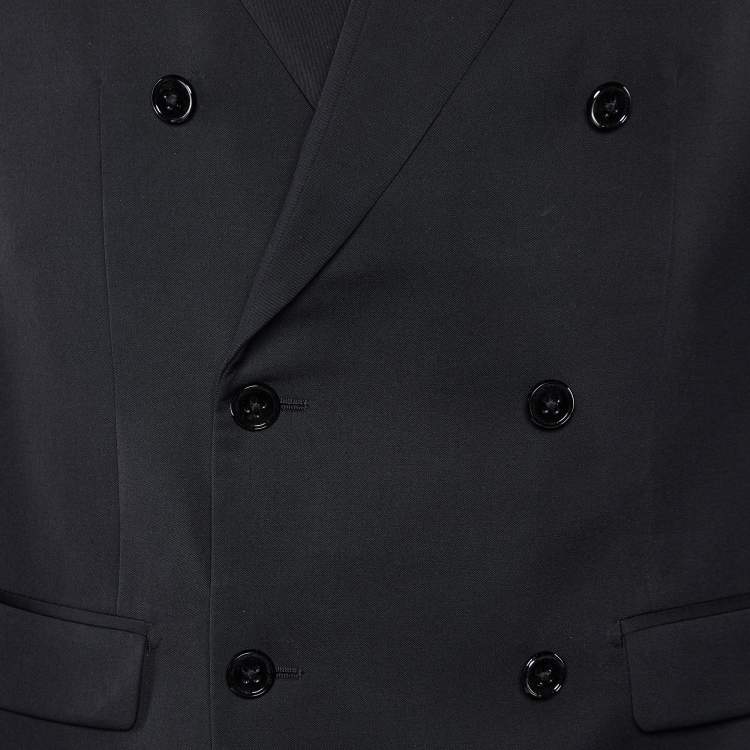 مملوكة مسبقًا Dolce & Gabbana Black Wool Double Breasted Blazer M