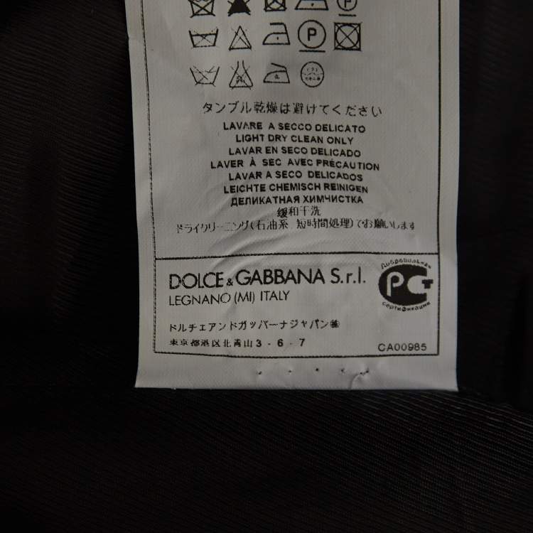 Pre Owned Dolce & Gabbana Charcoal Grey Wool Tailored Waistcoat M