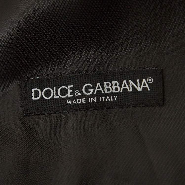 Pre Owned Dolce & Gabbana Charcoal Grey Wool Tailored Waistcoat M