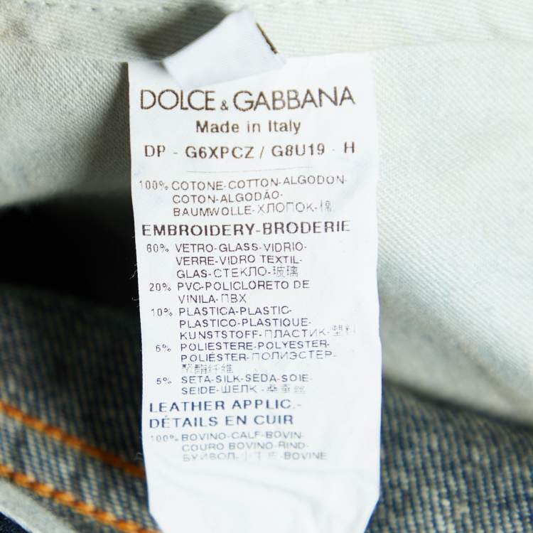 Pre Owned Dolce & Gabbana Dark Blue Denim Comfort Fit Jeans L/Waist 35"