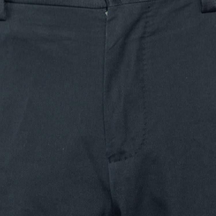 مملوكة مسبقًا Dolce & Gabbana Black Cotton & Silk Tailored Pants M