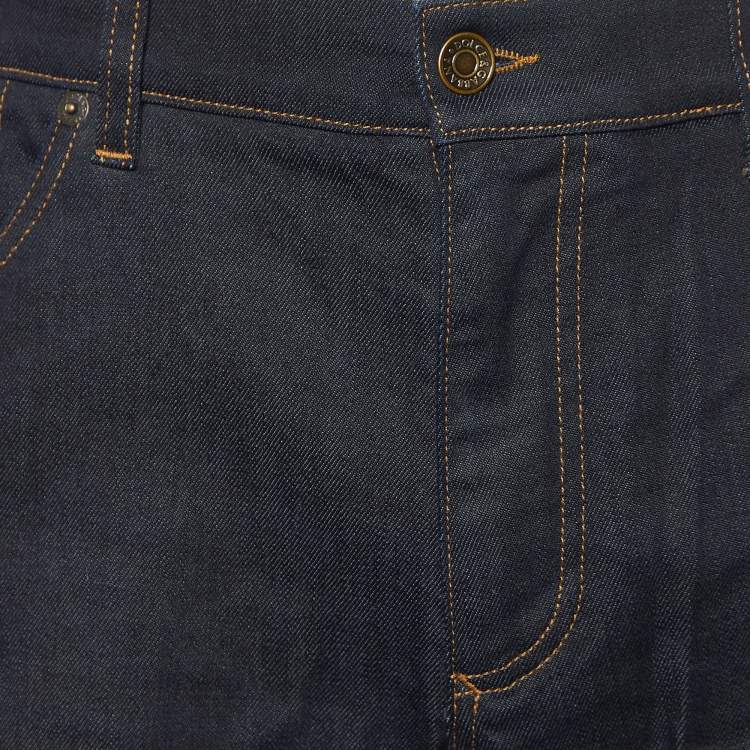 Pre Owned Dolce & Gabbana Black Denim 16 Stretch Slim Fit Jeans XL/Waist 36"