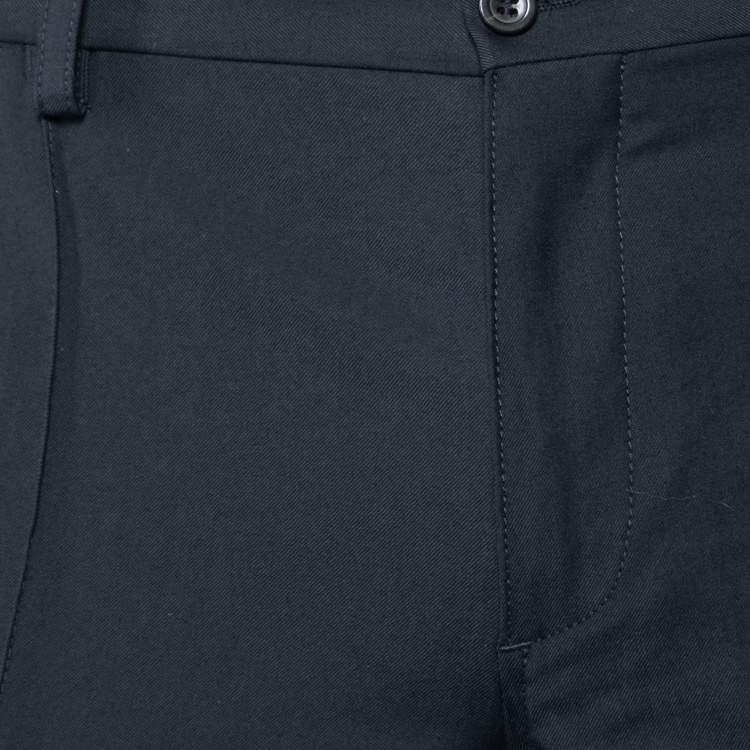 Pre Owned Dolce & Gabbana Black Wool & Silk Blend Tailored Pants M