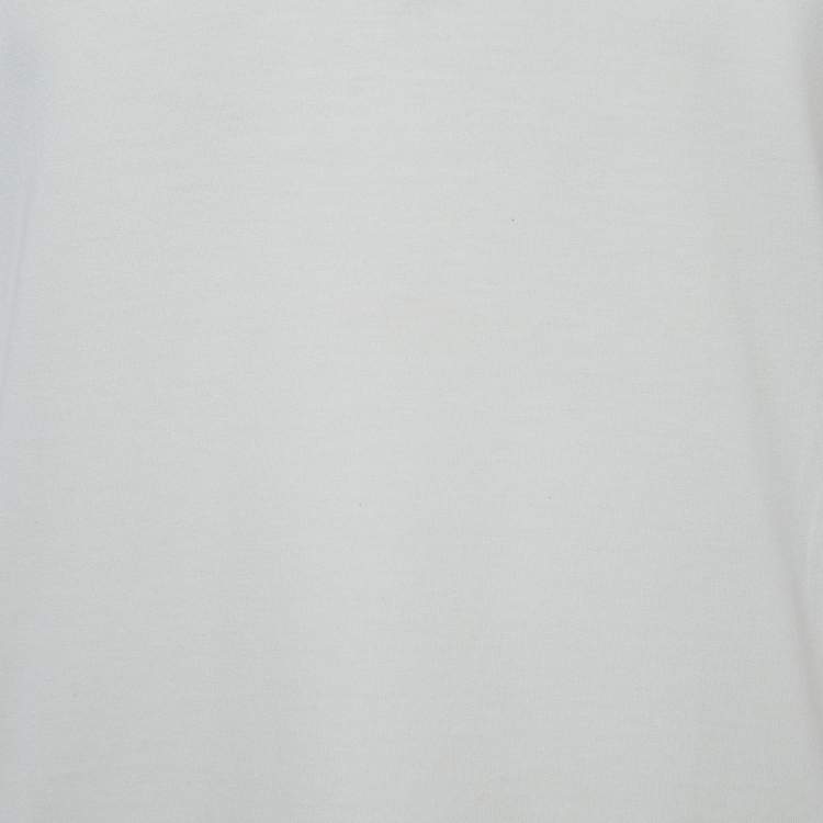 Pre Owned Dolce & Gabbana White Cotton V-Neck T-Shirt M