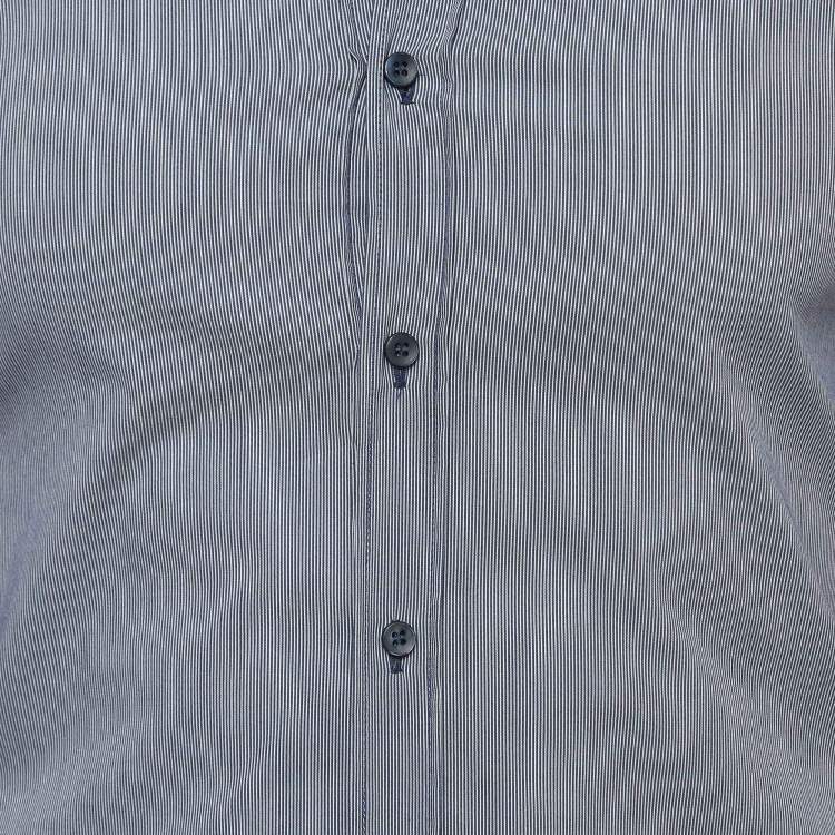 Pre Owned Dolce & Gabbana Navy Blue Striped Cotton Sicilia Full Sleeve Shirt S