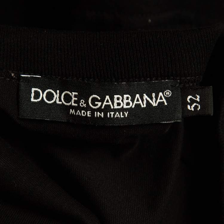 Pre Owned Dolce & Gabbana Black Cotton Crew Neck T-Shirt XL