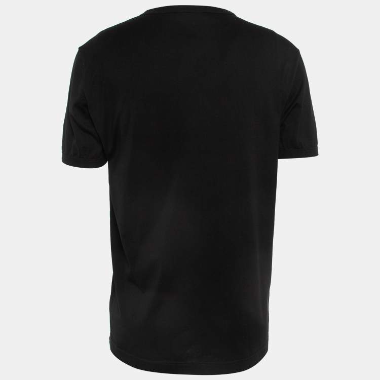 Pre Owned Dolce & Gabbana Black Cotton Crew Neck T-Shirt XL