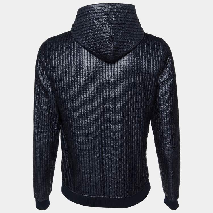 Pre Owned Dolce & Gabbana Midnight Blue Quilted Zip Up Jacket L