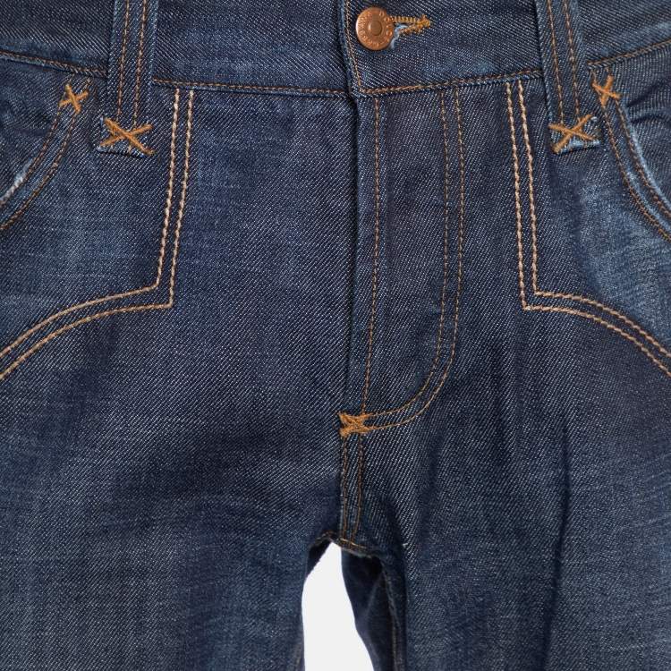 Pre Owned Dolce & Gabbana Dark Blue Denim Classic 14 Fit Jeans L/Waist 38"