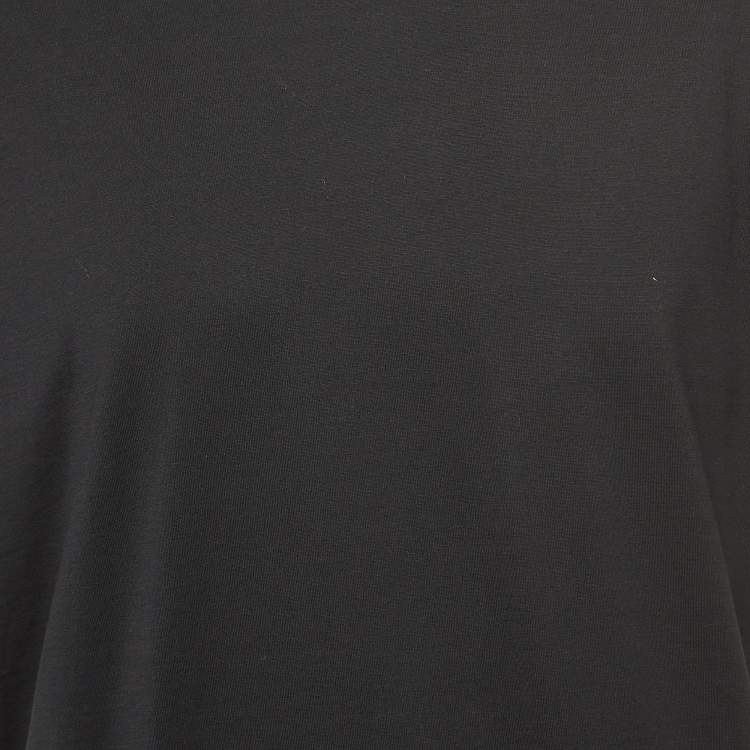 Pre Owned Dolce & Gabbana Black Logo Printed Cotton Crew Neck T-Shirt XXXL