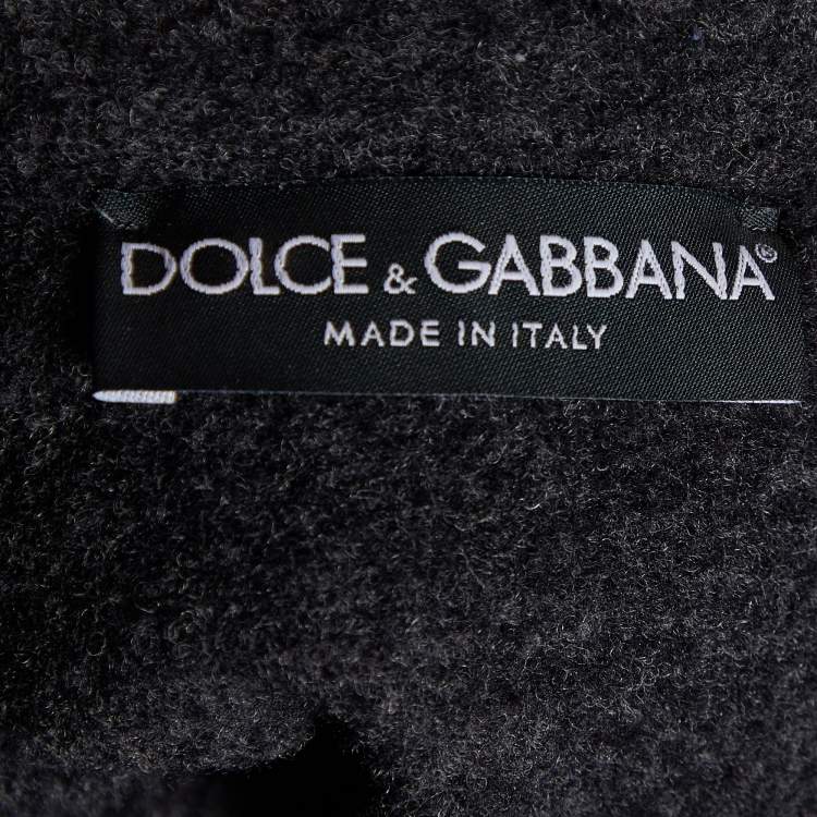 Pre Owned Dolce & Gabbana Dark Grey Down Quilted Vest M