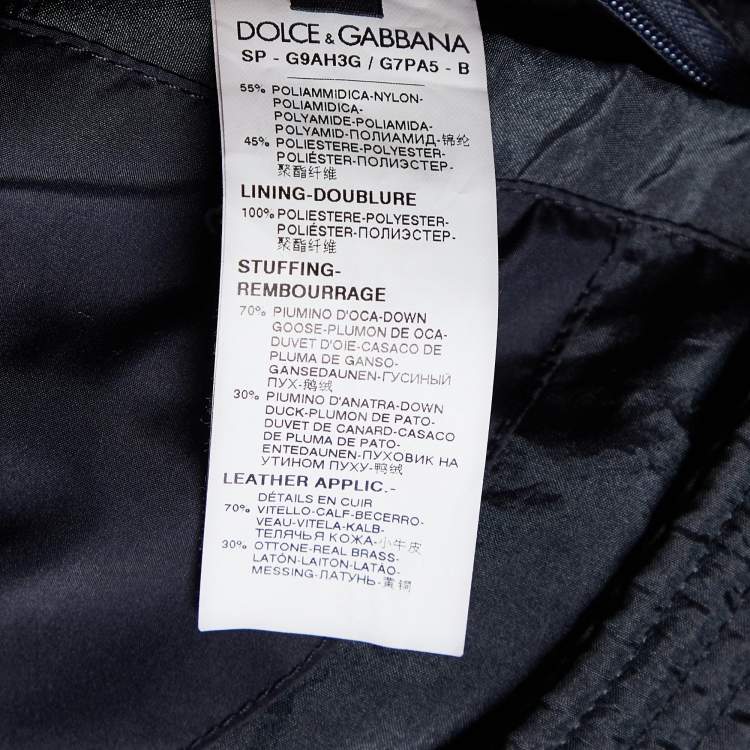 Pre Owned Dolce & Gabbana Dark Grey Down Quilted Vest M