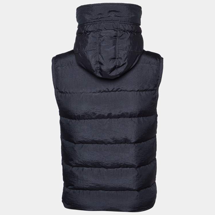 Pre Owned Dolce & Gabbana Dark Grey Down Quilted Vest M