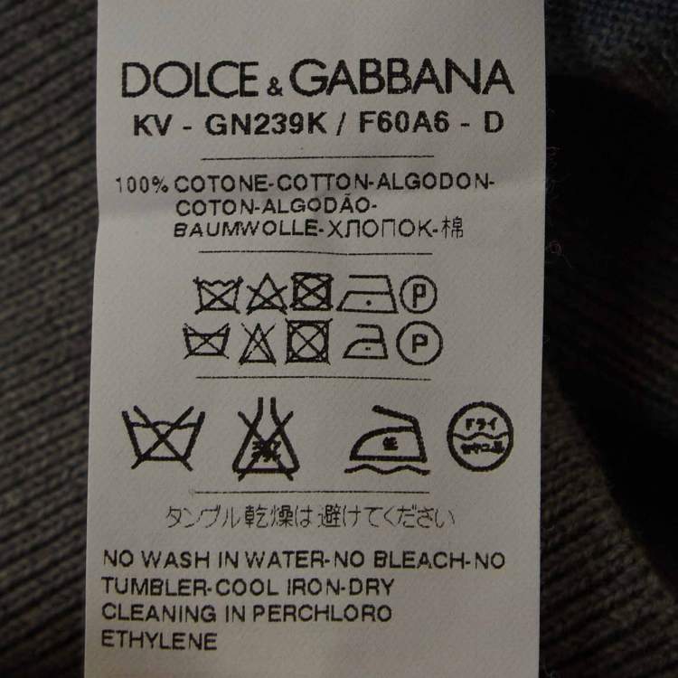 Pre Owned Dolce & Gabbana Blue Cotton Knit Sweatshirt M