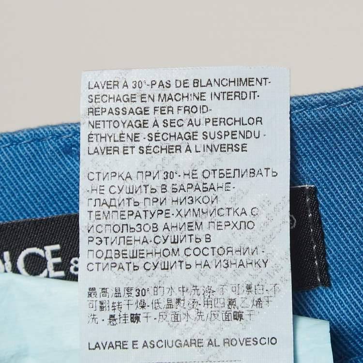 Pre Owned Dolce & Gabbana Blue Cotton Pants L