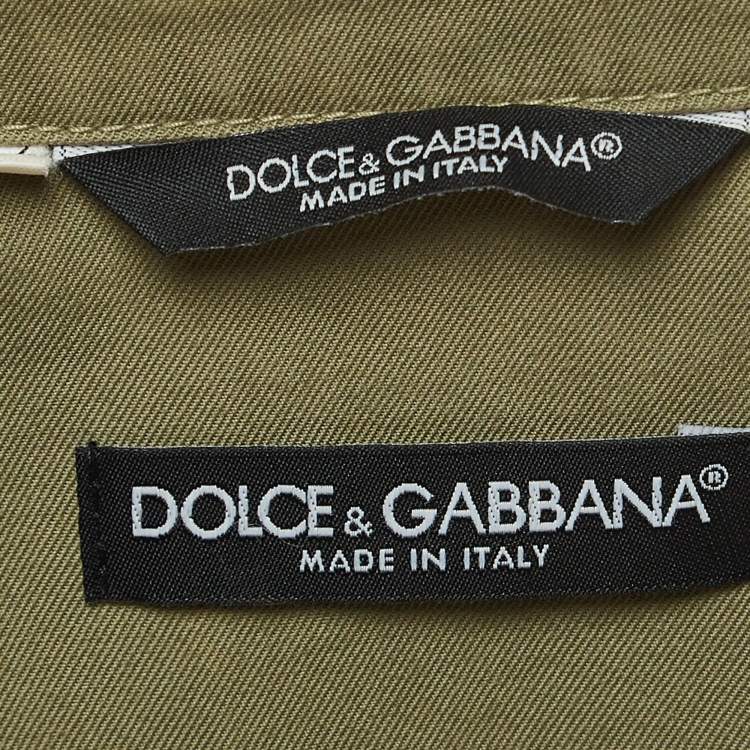 Pre Owned Dolce & Gabbana Green Cotton Military Jacket L