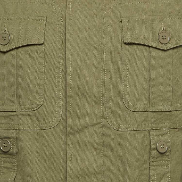 Pre Owned Dolce & Gabbana Green Cotton Military Jacket L